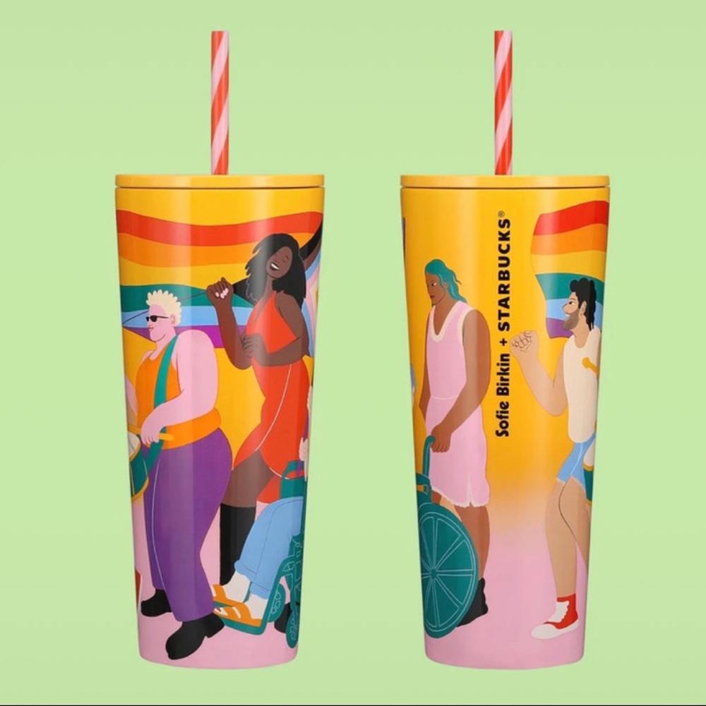 Starbucks Pride Colorful People Design Tumbler with Straw
